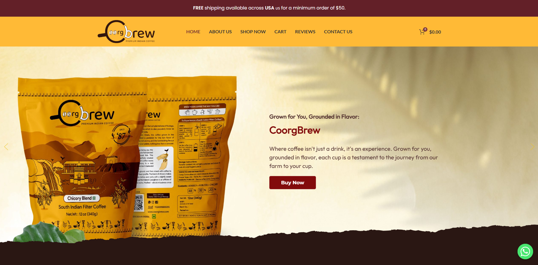 CoorgBrew E-commerce Website